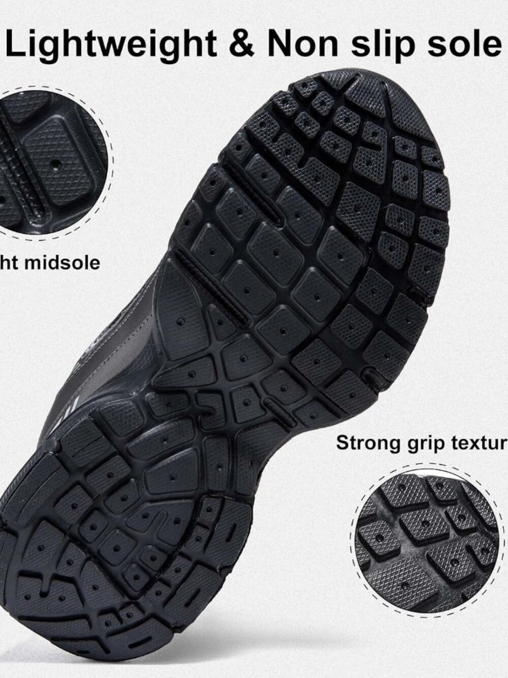 Women's Black Chunky Fashion Sneakers Casual Sports Shoes Mesh Athletic - Picture 4 of 6